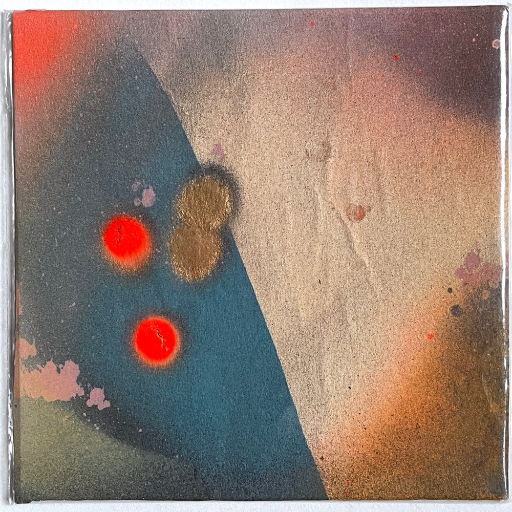 ‘Achieved’ Marksman Series: Red and Gold Mixed Media Art with Abstract Elegance